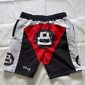 Stylish Men's Red and Black Shorts